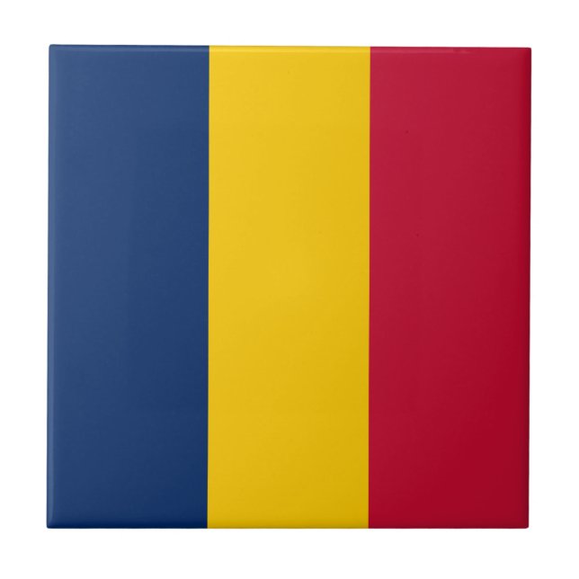 Chad Flag Ceramic Tile (Front)