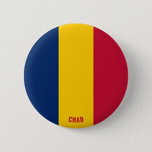Chad Flag Charming Patriotic Button
