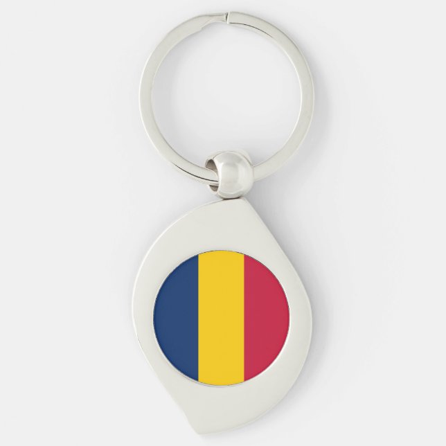 Chad Flag Keychain (Front)
