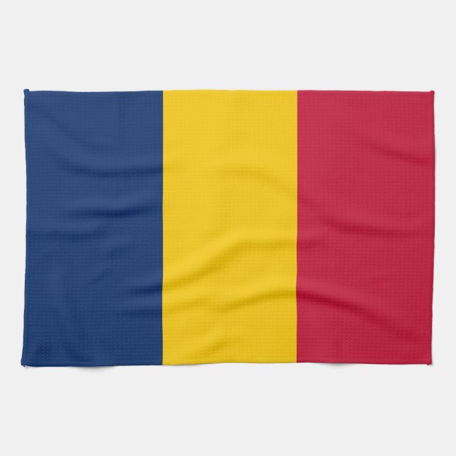 Chad Flag Kitchen Towel (Horizontal)