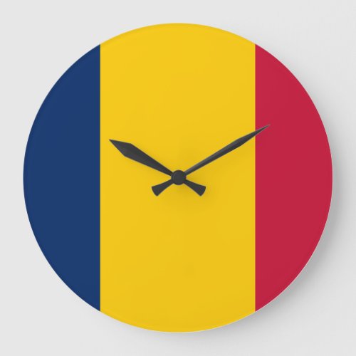 Chad Flag Large Clock