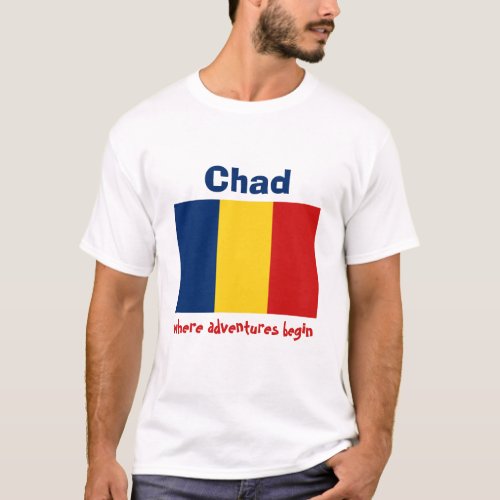 Chad Flag  Map  Text T_Shirt