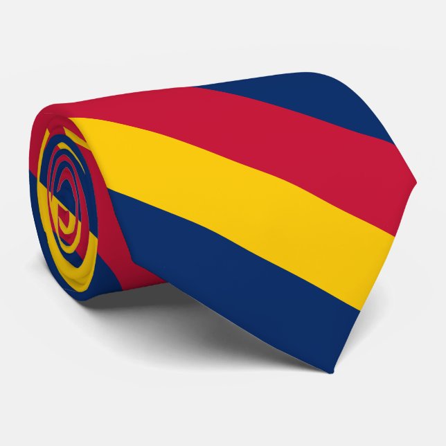 Chad Flag Neck Tie (Rolled)