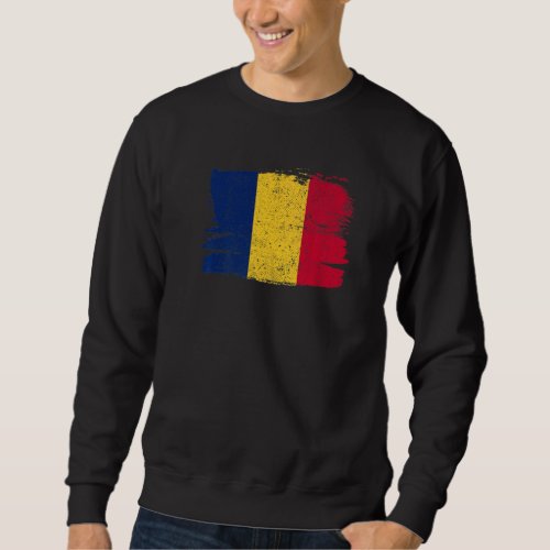 Chad Flag Pride Friendship Proud Peace Retro Vinta Sweatshirt