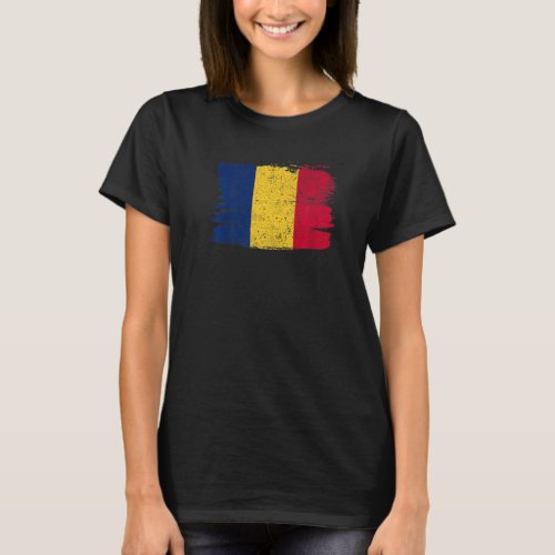 Chad Flag Pride Friendship Proud Peace Retro Vinta T_Shirt
