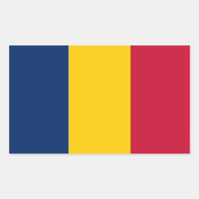 Chad Flag Rectangular Sticker (Front)