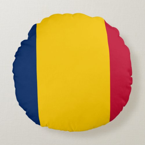 Chad Flag Round Pillow