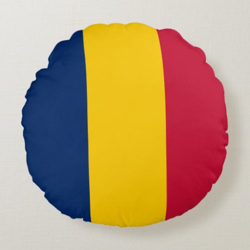 Chad Flag Round Pillow