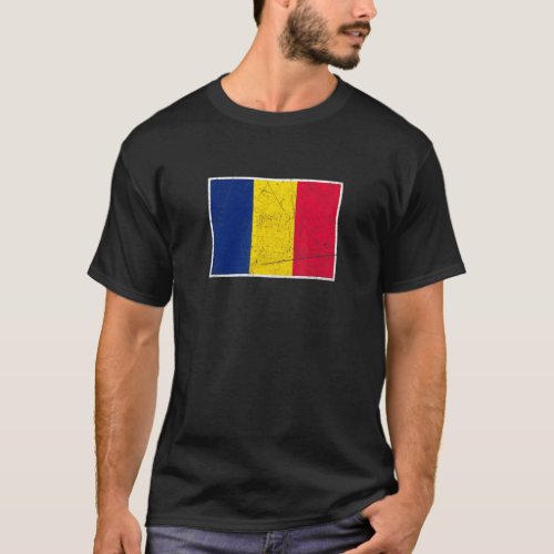 Chad Flag With Vintage Chadian National Colors T_Shirt