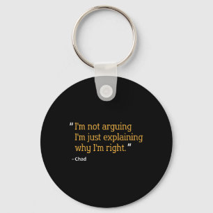 Chad Gift Quote Funny Birthday Personalized Name I Keychain