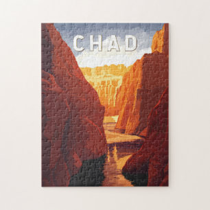 Chad Illustration Travel Art Vintage Jigsaw Puzzle