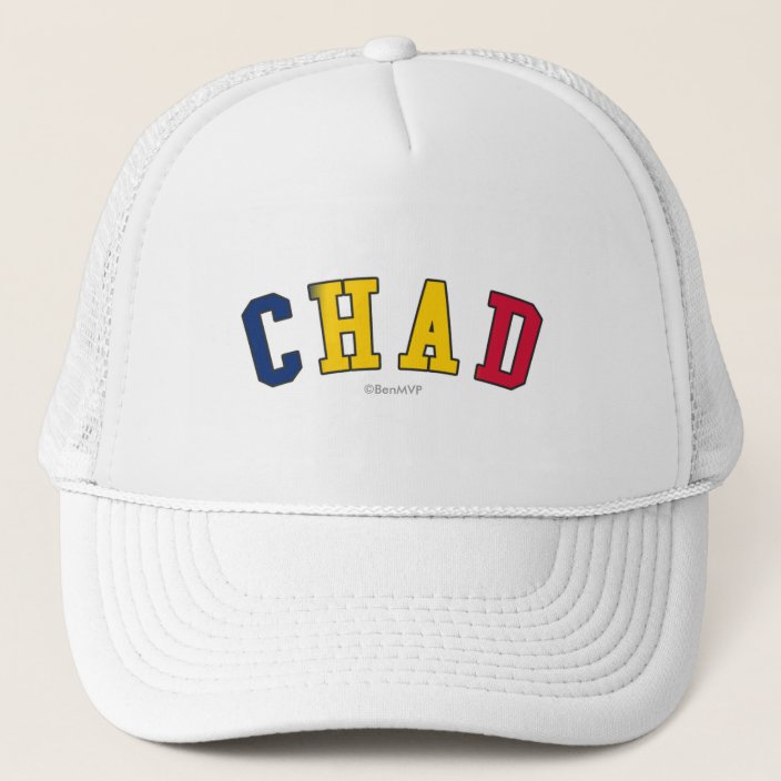 Chad in National Flag Colors Mesh Hat