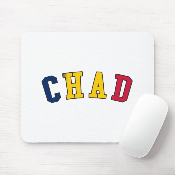 Chad in National Flag Colors Mouse Pad