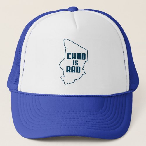 Chad is Rad Blue Outline Trucker Hat