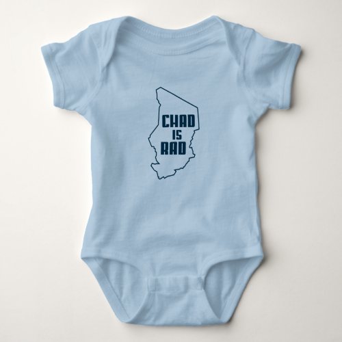 Chad is Rad Outline Blue Baby Bodysuit