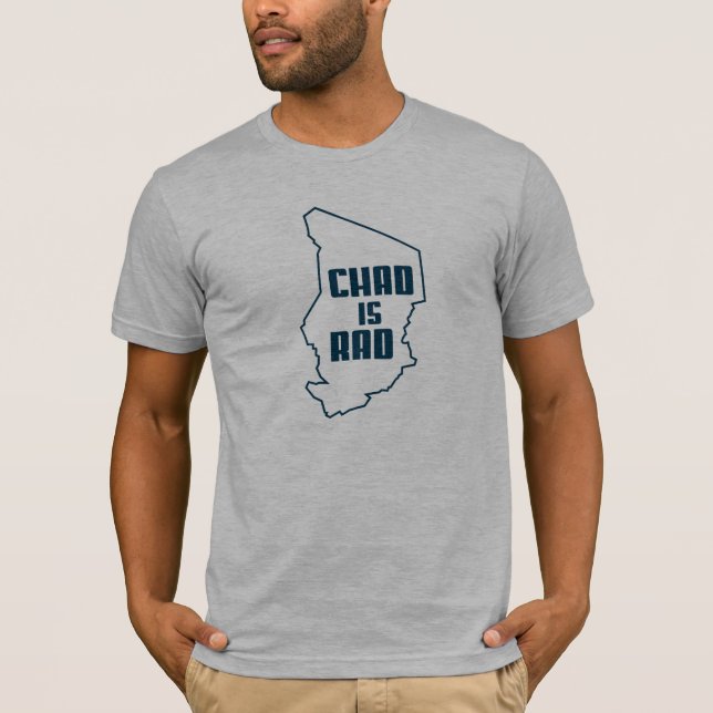 Chad is Rad Outline Blue T-Shirt (Front)