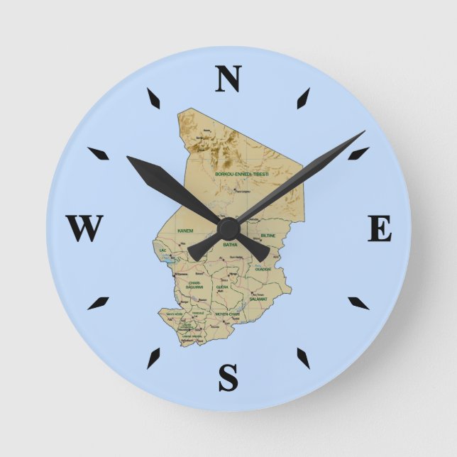 Chad Map Clock (Front)