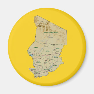 Chad Map Magnet