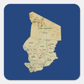 Chad Map Sticker