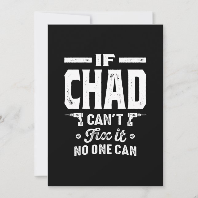 Chad Personalized Name Birthday Invitation (Front)