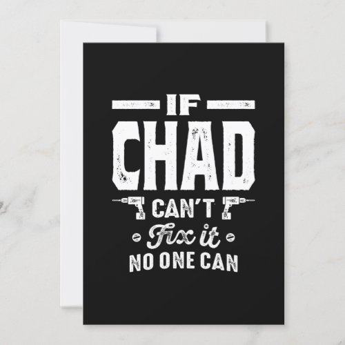 Chad Personalized Name Birthday Invitation