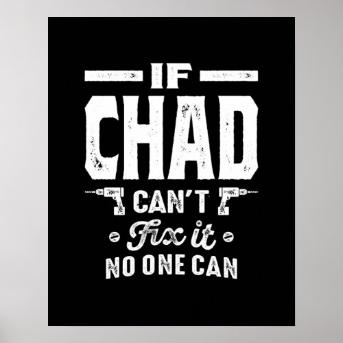 Chad Personalized Name Birthday Poster