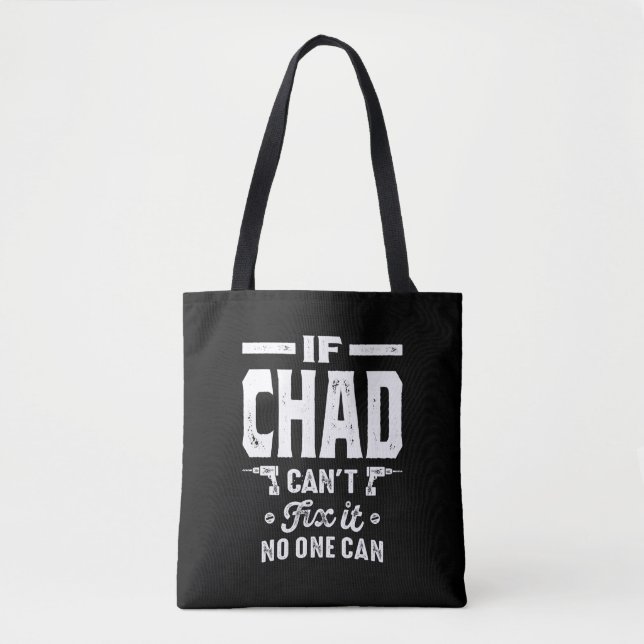 Chad Personalized Name Birthday Tote Bag (Front)