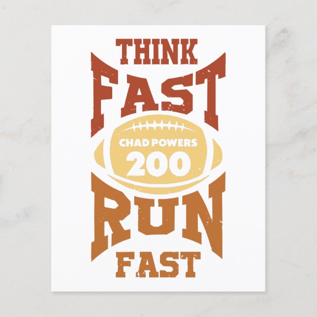 Chad Powers - Think Fast Run Fast - Vintage Retro (Front)