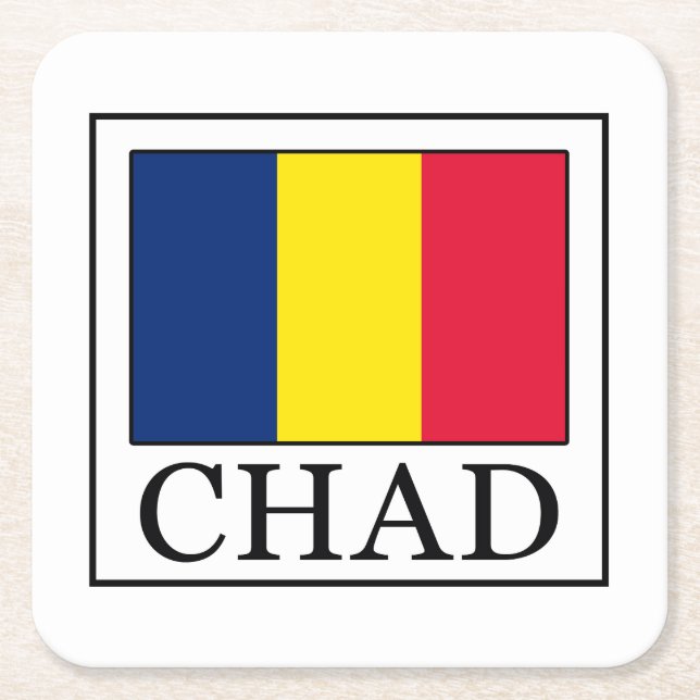 Chad Square Paper Coaster (Front)