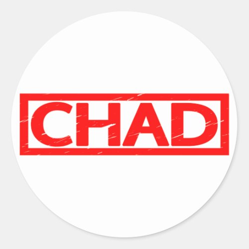 Chad Stamp Classic Round Sticker