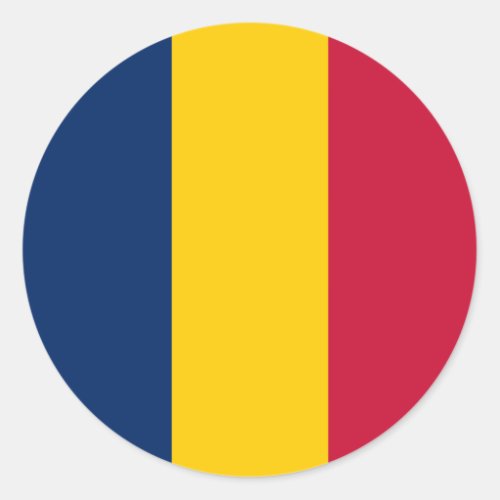 Chadian Flag Flag of Chad Classic Round Sticker