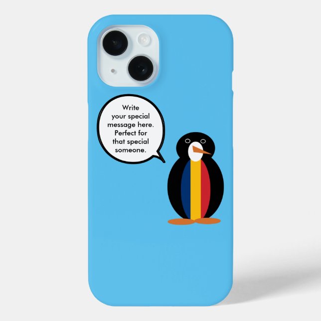 Chadian Talking Ms Penguin Personalized  Case-Mate iPhone Case (Back)