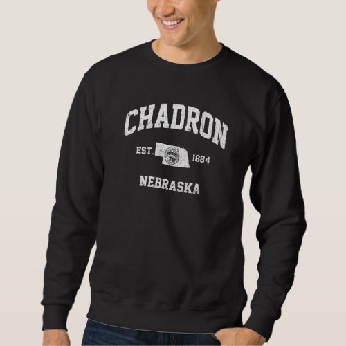 Chadron Nebraska Ne Vintage State Athletic Style Sweatshirt