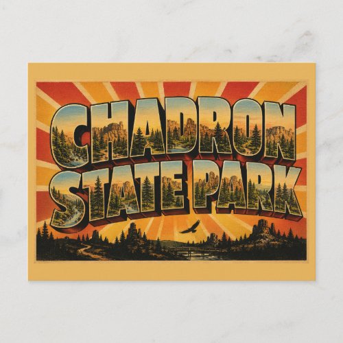 Chadron State Park Nebraska Pine Ridge Creek Art Postcard