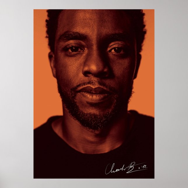 chadwick boseman utograph poster (Front)