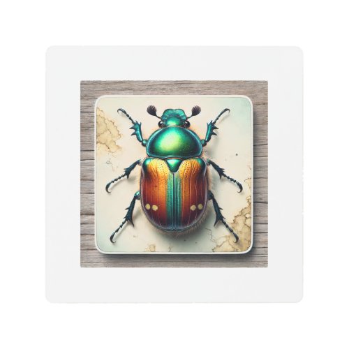 Chafer Insect 250624IREF117 _ Watercolor Metal Print