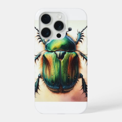 Chafer Insect 270624IREF113 _ Watercolor iPhone 15 Pro Case