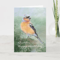 Chaffinch Bird Happy Birthday Brother-in-Law