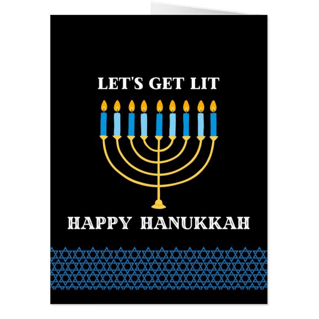 Chag Hanukkah Sameach Card (Back)