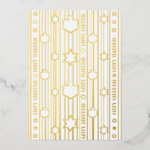 Chag Sameach Happy Chanukah Foil Holiday Card