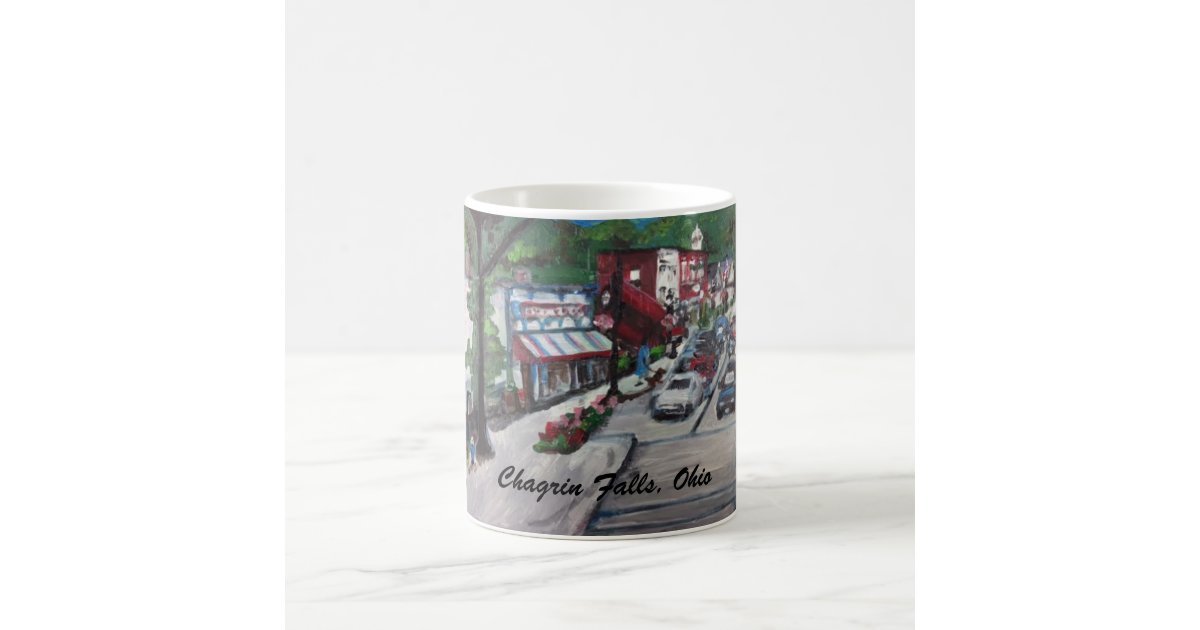 Chagrin Falls Ohio Street Scene Painting Mug Zazzle Com