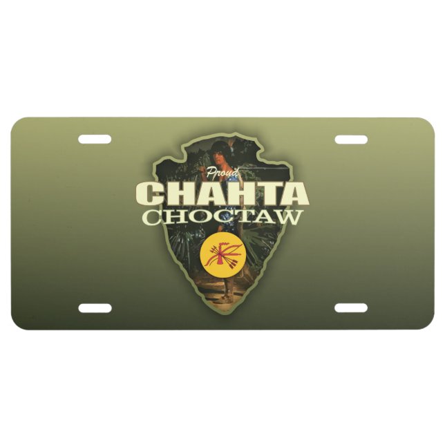 Chahta (arrowhead) license plate (Front)