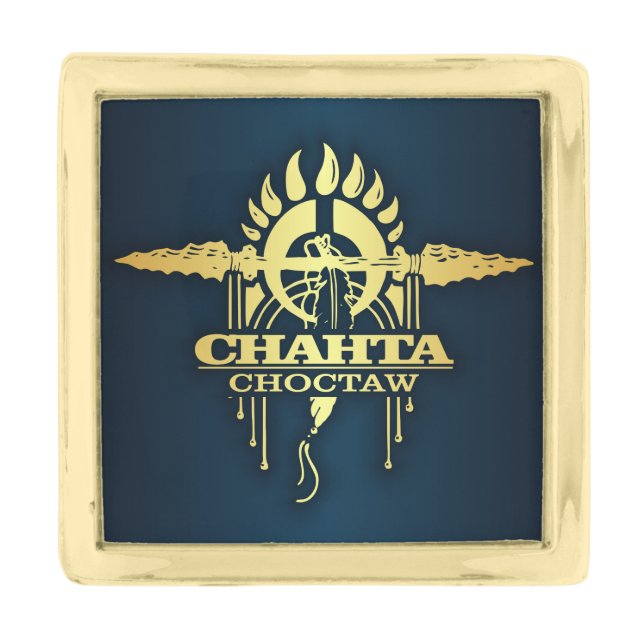 Chahta (Choctaw) Gold Finish Lapel Pin (Front)