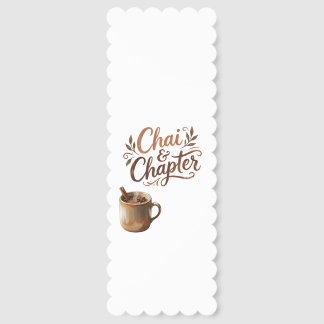 Chai & Chapter" Cozy Reader Sticker | Books Tea Ca Bookmarks