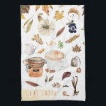 Chai Latte Recipe | Thanksgiving Friendsgiving Kitchen Towel<br><div class="desc">For a unique gift, make a batch of goodness right from one of grandma's treasured recipes, and gift along with a heirloom tea towel printed with the same recipe. Turn handwritten recipes from your mother or grandmother or aunts into gorgeous and sentimental tea towels for daily use. Any recipe can...</div>