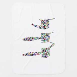 Chai symbol made with Gemstones in All Colors Baby Blanket