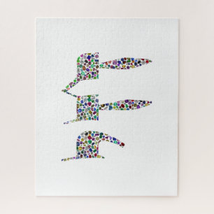 Chai symbol made with Gemstones in All Colors Jigsaw Puzzle