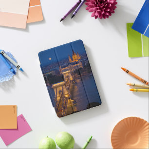 Chain Bridge and Full Moon at Night iPad Mini Cover