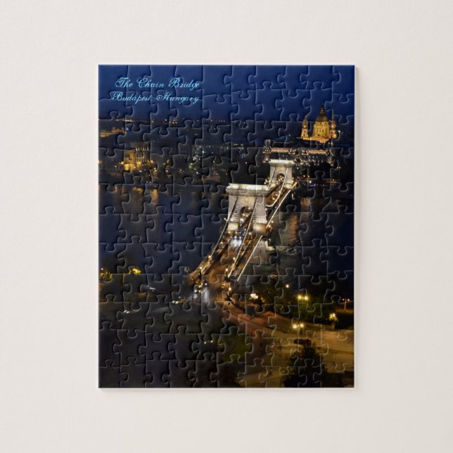 Chain Bridge at Night Jigsaw Puzzle (Vertical)