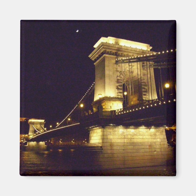 Chain Bridge Budapest Hungary Magnet (Front)